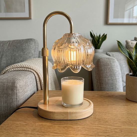 Belezo Tropical Walnut Glow Candle Warmer Lamp